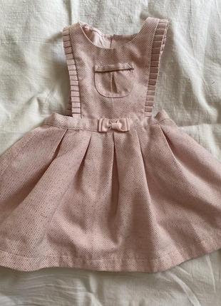 Праздничное платье нежно розовое детское на 18-24 месяца