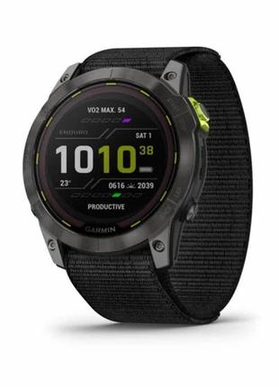 Cмарт-часы garmin enduro 2, saph, carbon gray dlc ti w/black ultrafit band