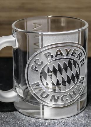 Чашка для чая и кофе с гравировкой fc bayern munchen фк бавария мюнхен