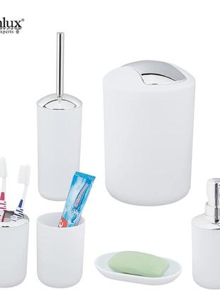Набор аксессуаров для ванны bathlux из 6 предметов, стильный современный комплект белый топ4 фото