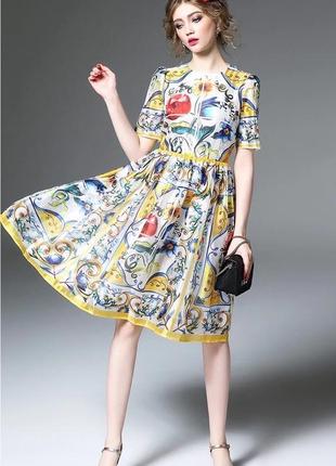 Оригінальна сукня dolce & gabbana з італійською майолікою