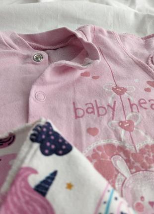 Набор пакет детской одежды человечек слип комбинезон теплый для новорожденных 0+3 56 62 см3 фото