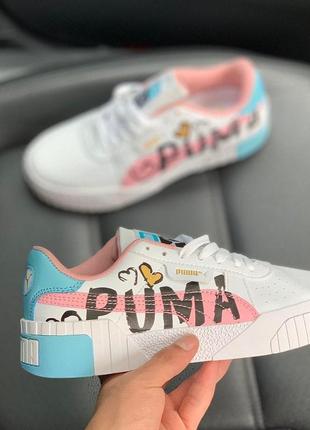 Женские кроссовки puma cali valentine pink blue2 фото