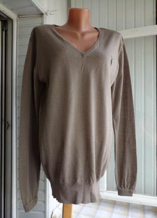 Шерстяной тонкий свитер джемпер,мериносовая шерсть100%2 фото
