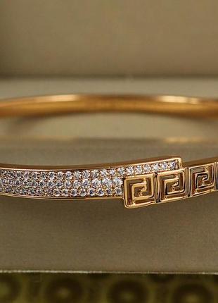 Браслет бенгл xuping jewelry спартак 57 мм 7 мм на руку від 16 см до 18 см золотистий