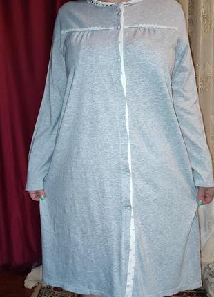 Трикотажний халат,нічна сорочка-халат,ночнушка 56/624 фото