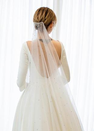 ✨свадебная фата со стразами.