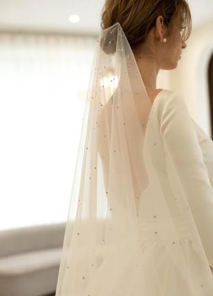 ✨свадебная фата со стразами.