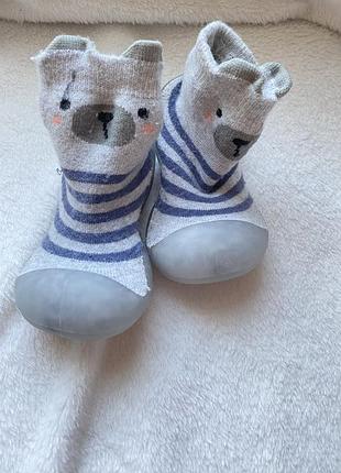 Тапочки для дома с силиконовой подошвой для самых маленьких ☺️