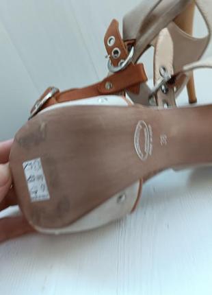 Женские босоножки итальянские 38 размер. кожа.3 фото