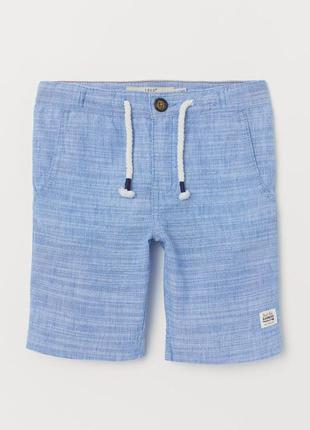 Шорты чинос из натуральной ткани хлопок + лен от h&m