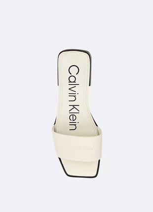 Шлепанцы calvin klein, кожаные шлепанцы calvin klein, calvin klein tansy