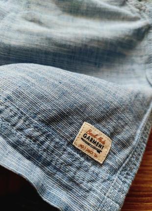 Шорты чинос из натуральной ткани хлопок + лен от h&m5 фото