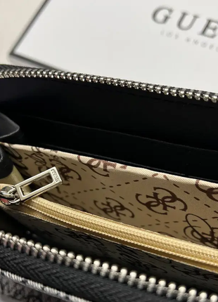 Женский кошелек на молнии guess серый на подарок4 фото