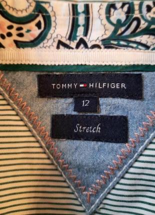 Блуза в полоску из хлопка tommy hilfiger4 фото