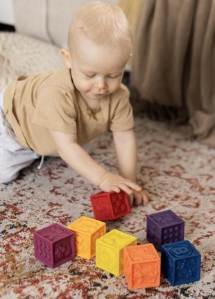 Розвиваючі силіконові кубики battat "порахуймо"7 фото