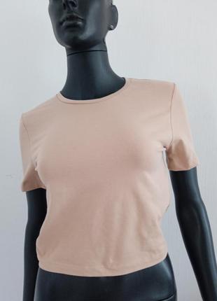 Zara новая футболка топ стрейч базовая с этикеткой5 фото