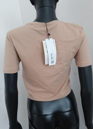 Zara новая футболка топ стрейч базовая с этикеткой7 фото