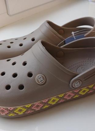 Crocs кроксы сабо с узором вышиванка украина5 фото