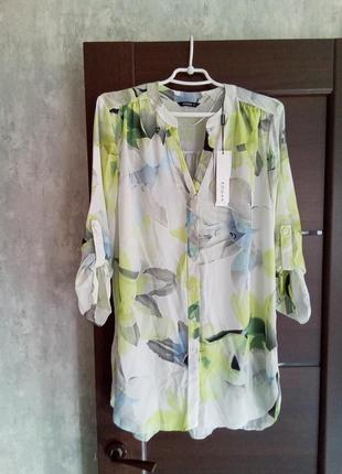 Брендовая новая красивая блуза с удлиненной спинкой р.14.1 фото