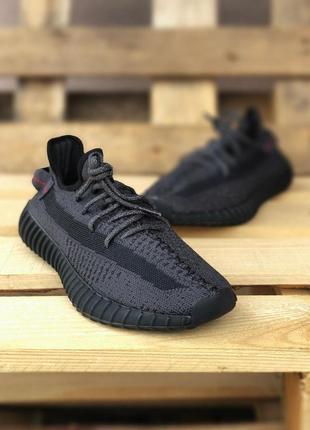 Кроссовки adidas yeezy boost 350 v2 triple black reflective3 фото