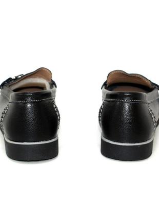Женские черные стильные мокасины весенние-осенни кожаные/натуральная кожа-женская обувь на весну,осень3 фото