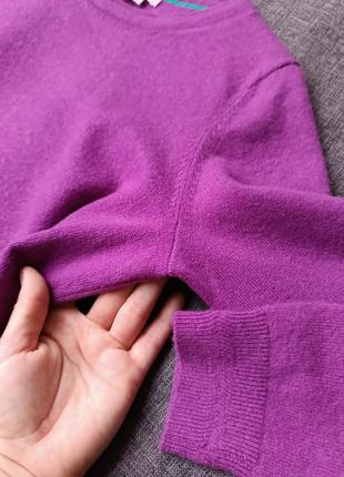 Яскравий бузковий фіолетовий  джемпер светр на весну кашемір5 фото