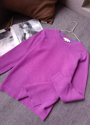 Яскравий бузковий фіолетовий  джемпер светр на весну кашемір4 фото