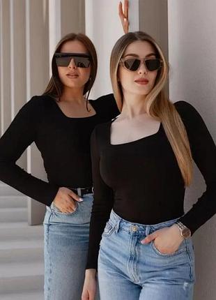 Боди черное женское