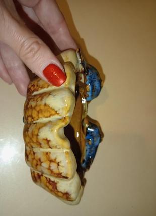 Пепельница с дельфинами керамика морская тематика