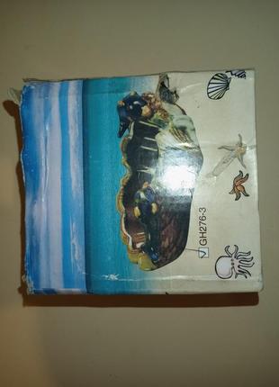 Пепельница с дельфинами керамика морская тематика