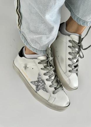 Голден гус суперстар серые со звездой golden goose ggdb superstar silver
