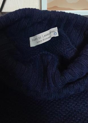Фірмовий гольф темно-синього кольору зі 100% merino wool filippo de laurentiis made in italy8 фото