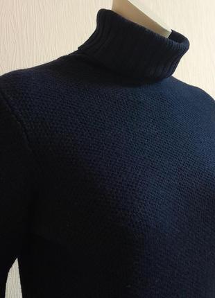 Фірмовий гольф темно-синього кольору зі 100% merino wool filippo de laurentiis made in italy7 фото