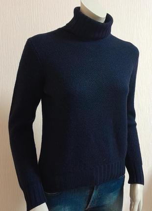 Фірмовий гольф темно-синього кольору зі 100% merino wool filippo de laurentiis made in italy6 фото