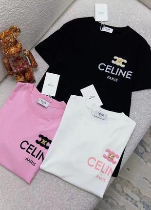 Женская футболка в стиле celine🔥4 фото