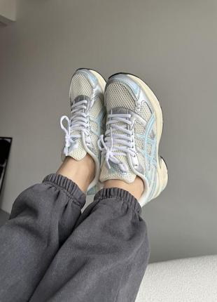 Ассикс гел серые с голубымasics gel-1130 silver blue7 фото