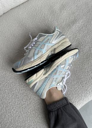 Ассикс гел серые с голубымasics gel-1130 silver blue3 фото