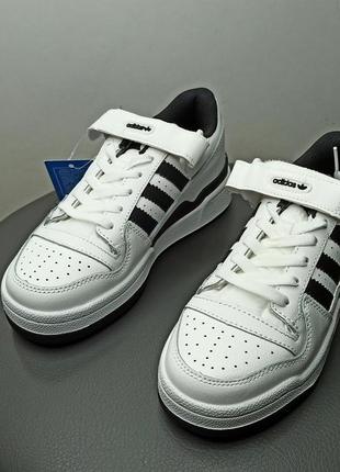 Кросівки білі adidas forum low 316-23 фото