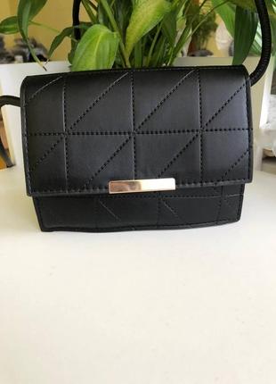 Модна чорна стильна сумка жіноча сумочка арт 31543 фото