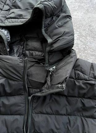 Мужская демисезонная куртка батал большие батальные размеры стеганая черная с капюшоном стеганная курточка весенняя2 фото