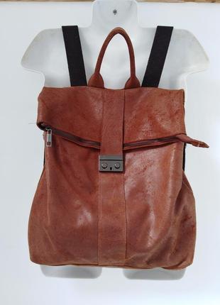 Стильный кожаный рюкзак vera pelle.1 фото