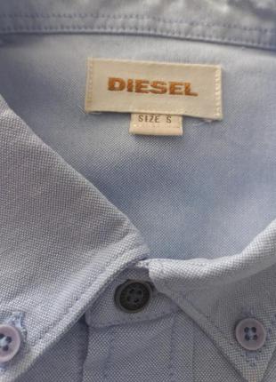 Блакитна сорочка 100% бавовна diesel3 фото