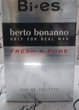 Туалетная вода для мужчин bi-es berto bonanno fresh & pure 100 мл