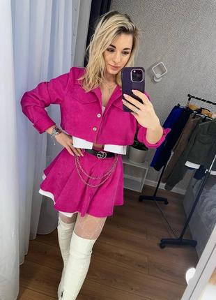 Костюм двійка ❤️ піджак та спідниця з шортами ❤️ костюм двійка ❤️ базовий яскравий костюм