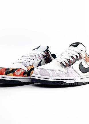 Чоловічі кросівки nike dunk low se sail "multi-camo"