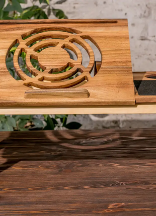 Дерев'яний столик підставка для ноутбука з дерева «laptop idesk» ew-192 фото
