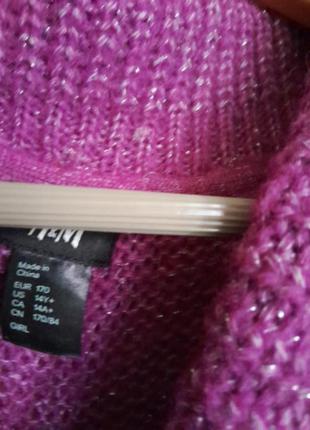 Длинный свитер, туника с хомутом, с люрексовой нитью,h &amp; m3 фото