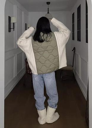 Куртка з імітацією жилету зі светром4 фото