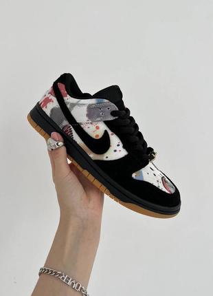 Женские кроссовки nike sb dunk low black найк сб данк низкие